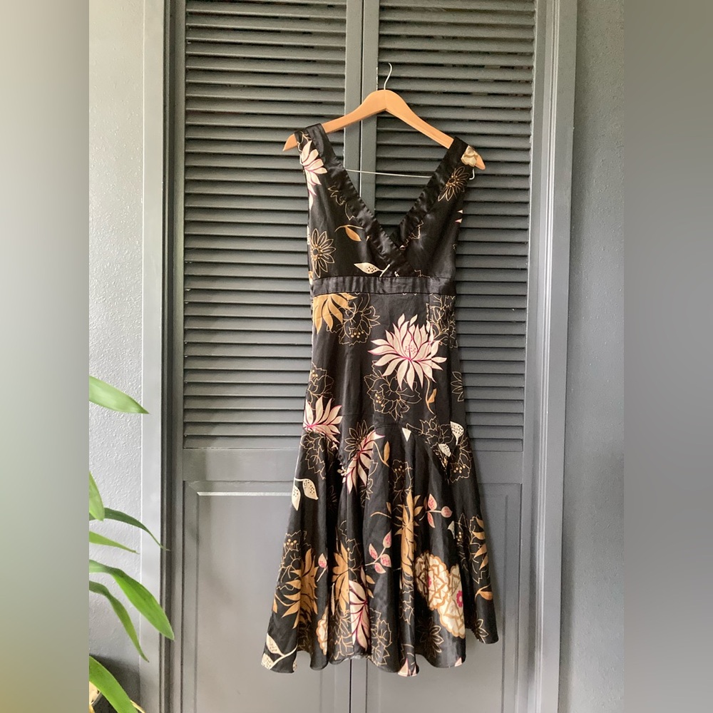 Floral Black Dress